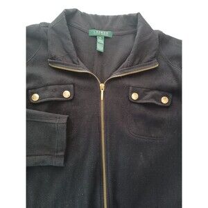 Lauren Ralph Lauren Jacket Womens XL Full Zip Utility Military Preppy Equestrian